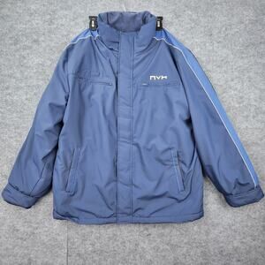 Hyundai Jacket Mens Extra Large Blue Factory Logo Puffer Coat Warm Korea 115